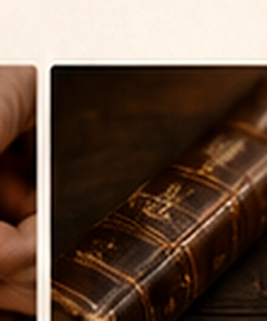 Dos d’un livre ancien en cours de reprise